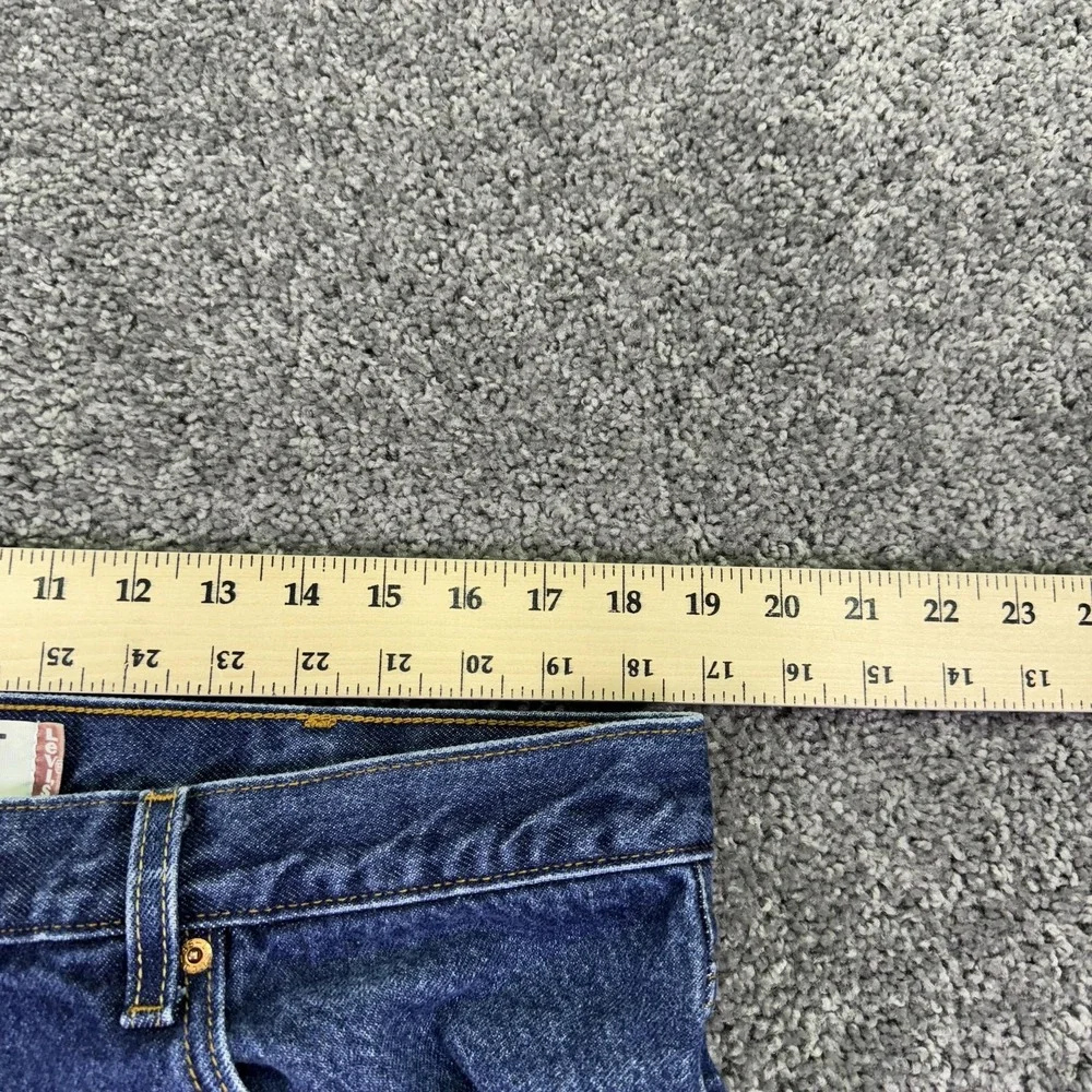 Levis 505 Jeans Mens 38x26 Blue Regular Straight Denim Medium Wash Logo City